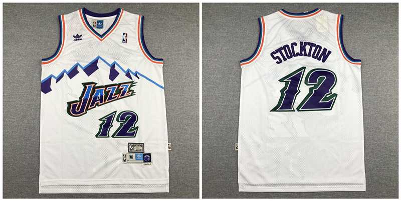 Jazz 12 John Stockton White Hardwood Classics Jersey,We sell and wholesale Jazz 12 John Stockton White Hardwood Classics Jersey on line form chian!